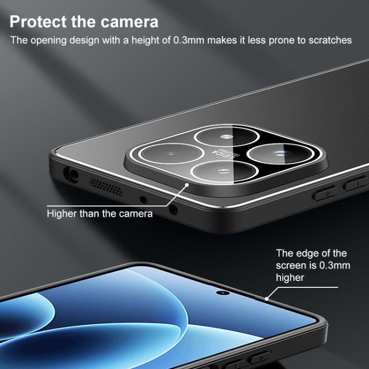 For Xiaomi 17 Golden Shield Metal Frosted Lens Film Phone Case
