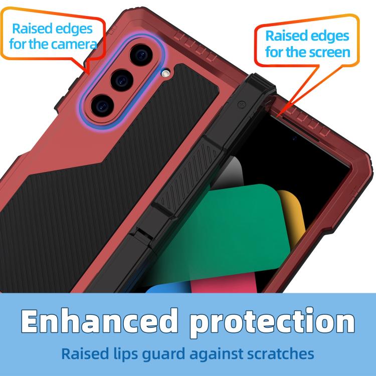 For Samsung Galaxy Z Fold6 360 Full Body Life Waterproof Metal Phone Case
