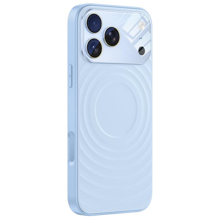 For iPhone 17 Pro Max Ripple Texture Large Windows Liquid Silicone Phone Case