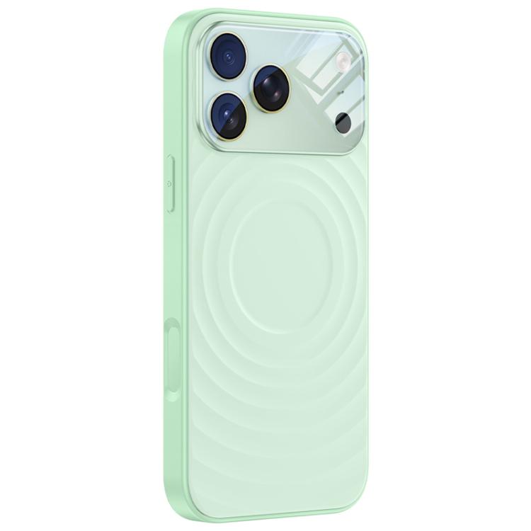 For iPhone 17 Pro Max Ripple Texture Large Windows Liquid Silicone Phone Case