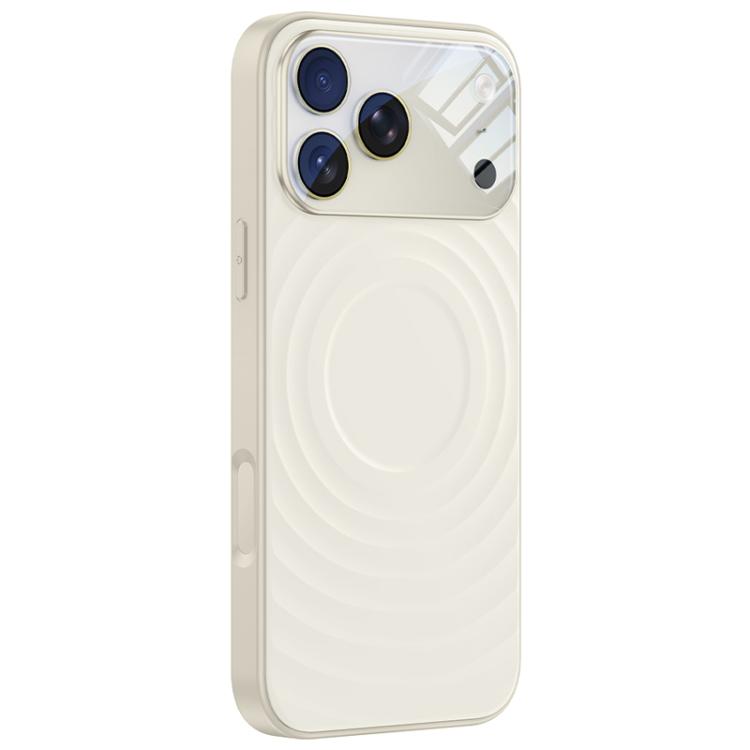 For iPhone 17 Pro Max Ripple Texture Large Windows Liquid Silicone Phone Case