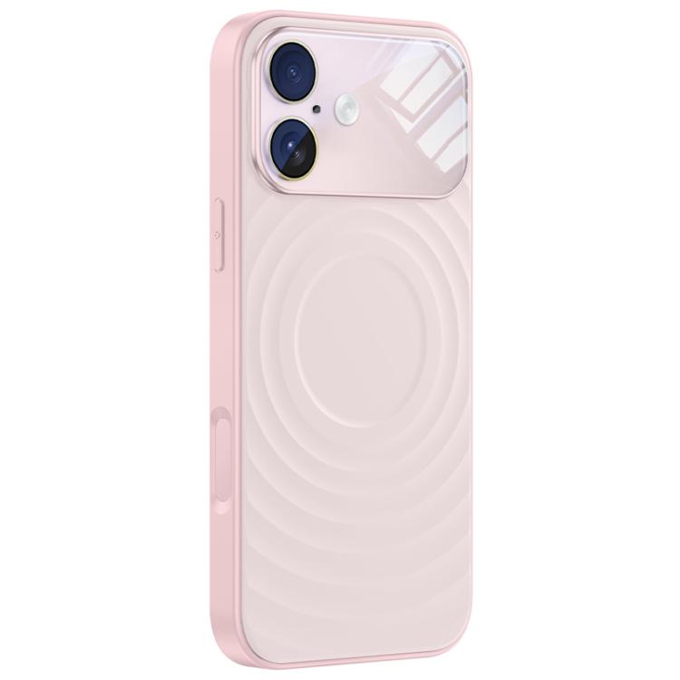 For iPhone 17 Ripple Texture Large Windows Liquid Silicone Phone Case
