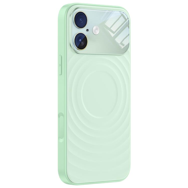 For iPhone 17 Ripple Texture Large Windows Liquid Silicone Phone Case
