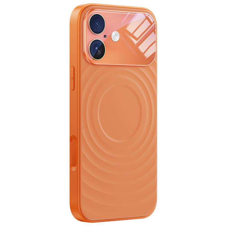 For iPhone 16 Ripple Texture Large Windows Liquid Silicone Phone Case