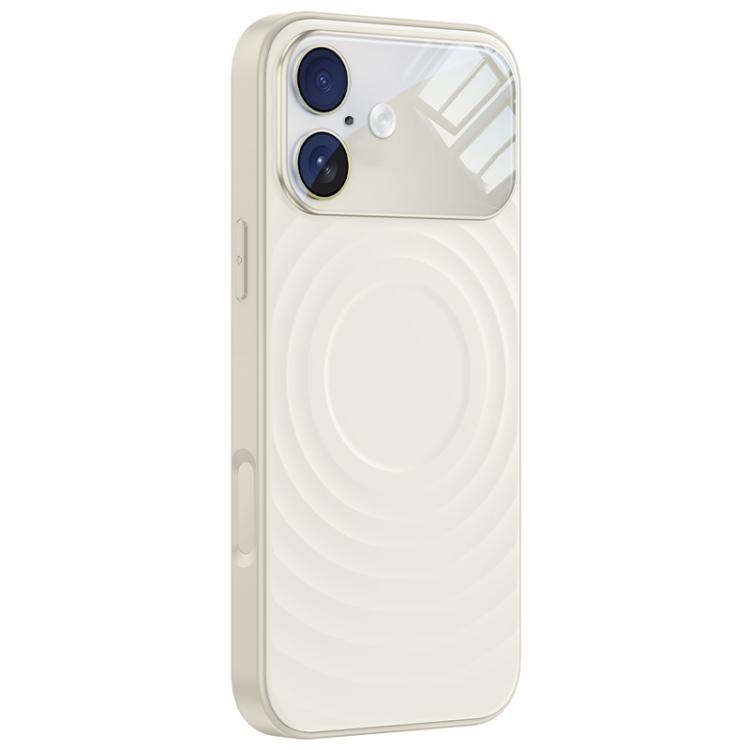 For iPhone 16 Ripple Texture Large Windows Liquid Silicone Phone Case