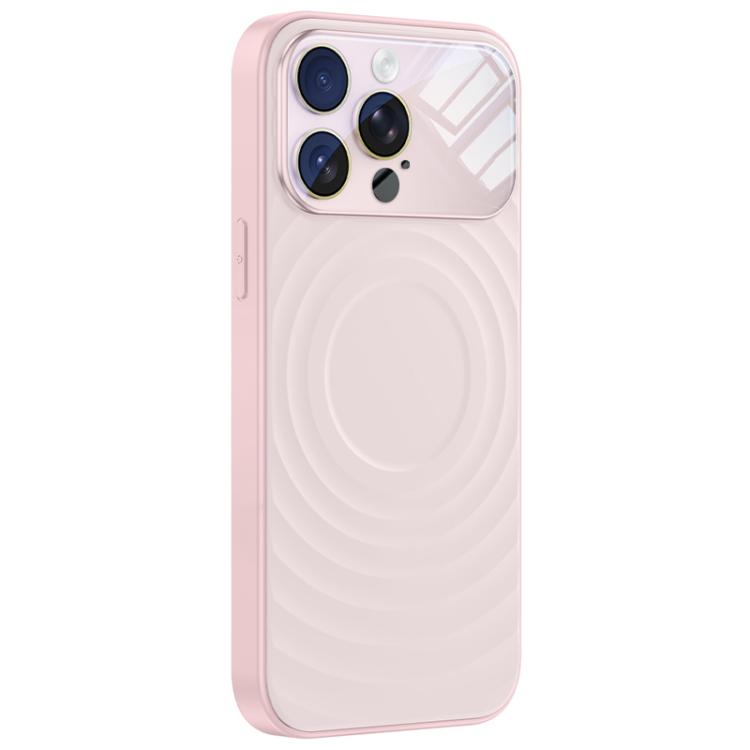 For iPhone 15 Pro Max Ripple Texture Large Windows Liquid Silicone Phone Case