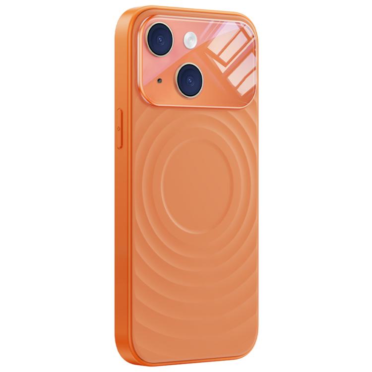 For iPhone 15 Ripple Texture Large Windows Liquid Silicone Phone Case