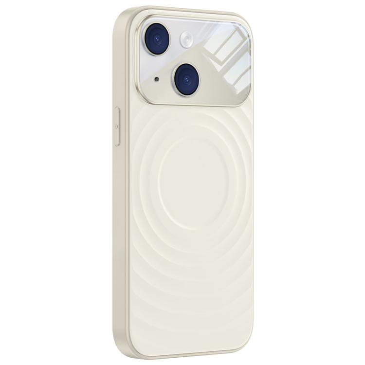 For iPhone 15 Ripple Texture Large Windows Liquid Silicone Phone Case