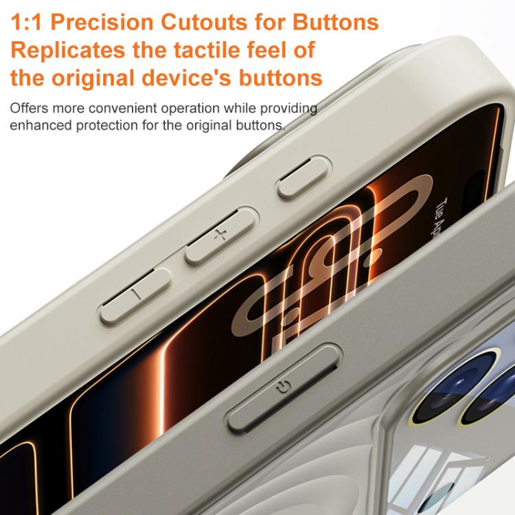 For iPhone 17 Pro Max Ripple Texture Large Windows Liquid Silicone Phone Case