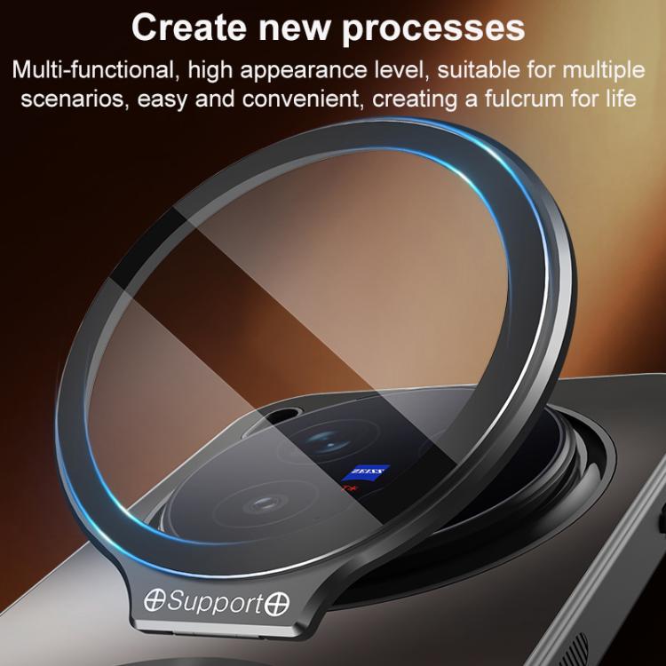 For vivo X200 Pro Ice Magnetic Straight Edge Lens Holder Magnetic Phone Case