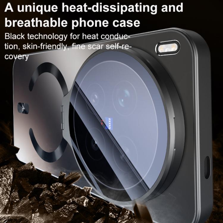For vivo X200 Pro Ice Magnetic Straight Edge Lens Holder Magnetic Phone Case
