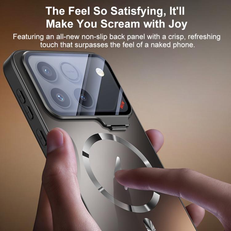 For Honor Win 5G Straight Edge Camshield Lens Frame Holder Magnetic Phone Case
