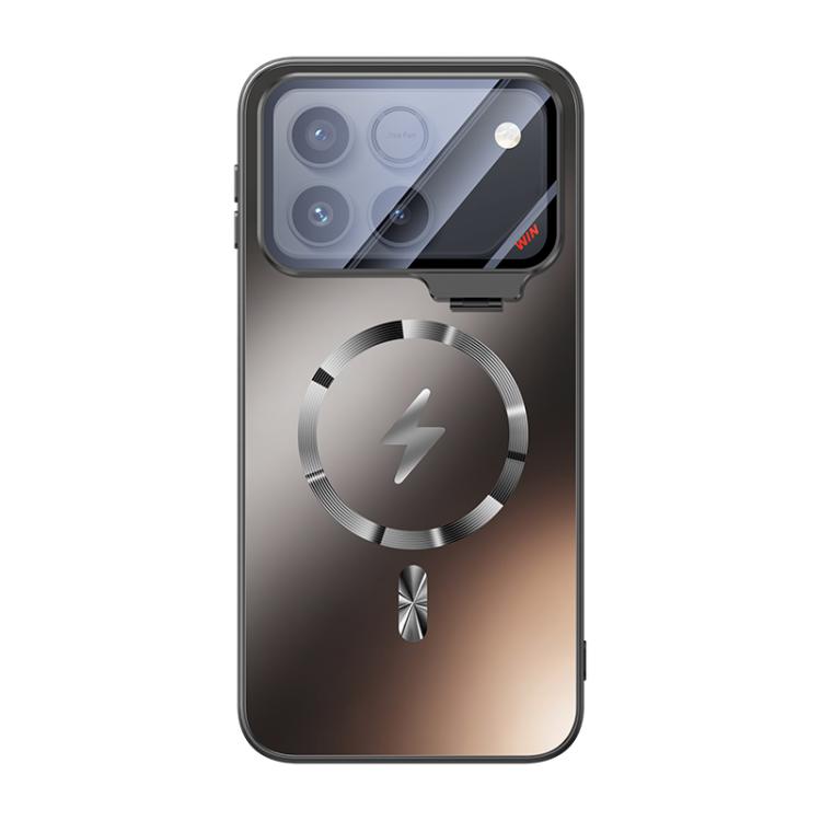 For Honor Win RT 5G Straight Edge Camshield Lens Frame Holder Magnetic Phone Case