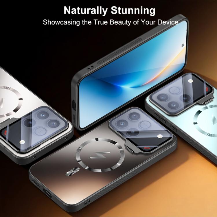 For Honor Win RT 5G Straight Edge Camshield Lens Frame Holder Magnetic Phone Case