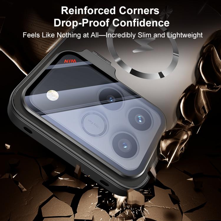 For Honor Win RT 5G Straight Edge Camshield Lens Frame Holder Magnetic Phone Case