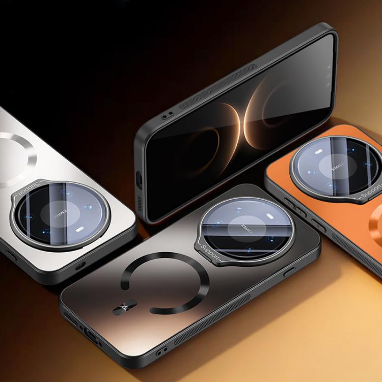 For Huawei Mate 80 Pro Ice Magnetic Straight Edge Lens Holder Magnetic Phone Case