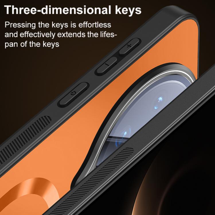 For Huawei Mate 70 Ice Magnetic Straight Edge Lens Holder Magnetic Phone Case