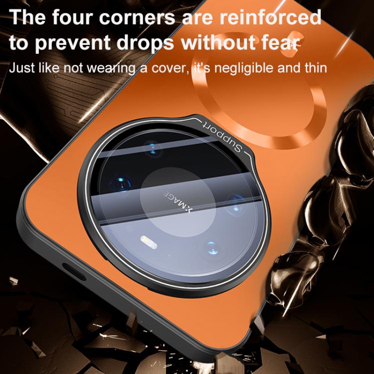 For Huawei Mate 80 Ice Magnetic Straight Edge Lens Holder Magnetic Phone Case