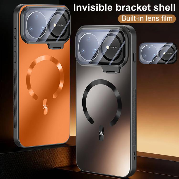 For Huawei nova 15 Ultra Ice Magnetic Straight Edge Lens Holder Magnetic Phone Case