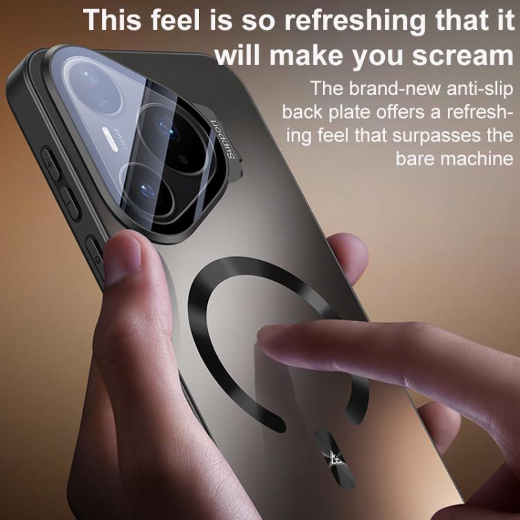 For Huawei Pura 70 Ice Magnetic Straight Edge Lens Holder Magnetic Phone Case