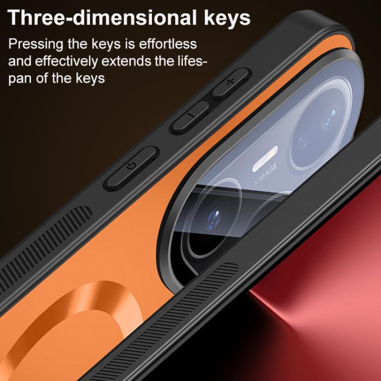 For Huawei Pura 70 Ice Magnetic Straight Edge Lens Holder Magnetic Phone Case