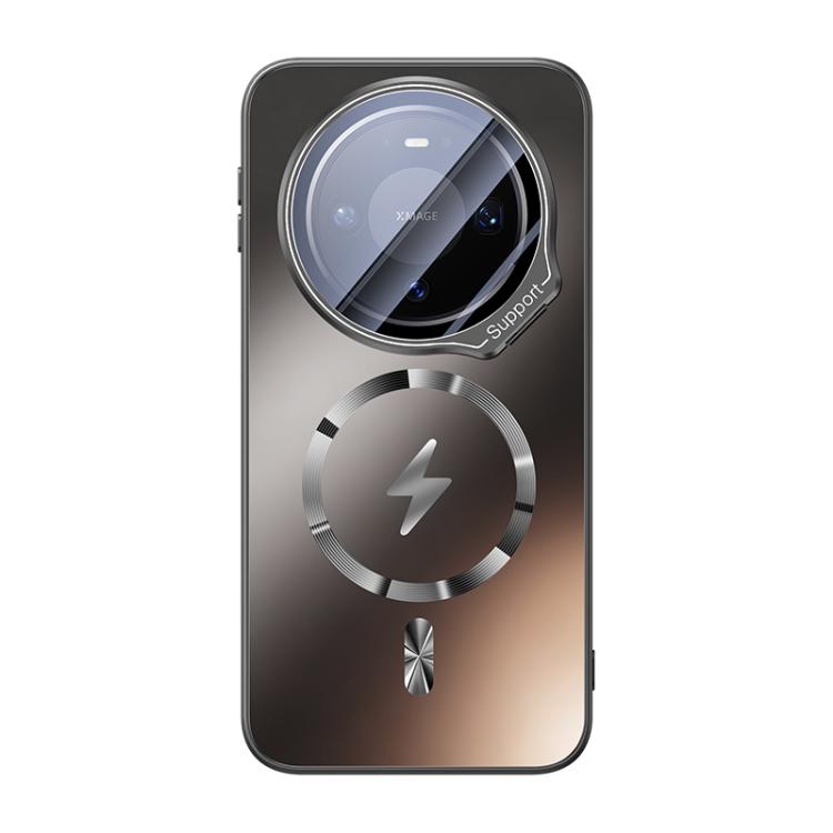 For Huawei Mate 70 Straight Edge Camshield Lens Frame Holder Magnetic Phone Case