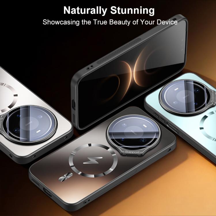 For Huawei Mate 70 Straight Edge Camshield Lens Frame Holder Magnetic Phone Case