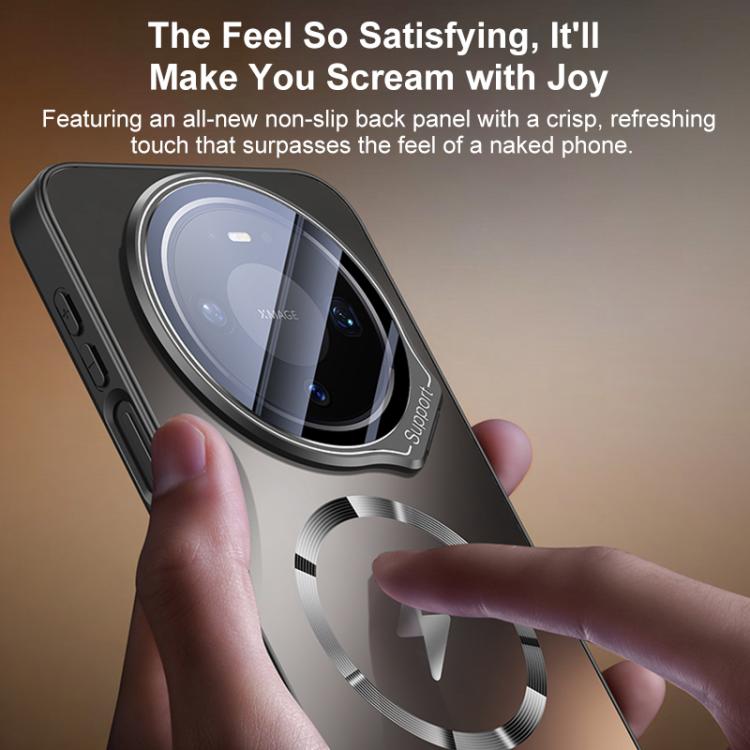 For Huawei Mate 70 Straight Edge Camshield Lens Frame Holder Magnetic Phone Case
