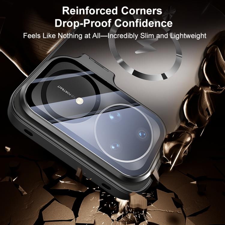 For Huawei nova 15 Pro Straight Edge Camshield Lens Frame Holder Magnetic Phone Case