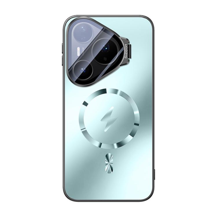 For Huawei Pura 80 Pro Straight Edge Camshield Lens Frame Holder Magnetic Phone Case