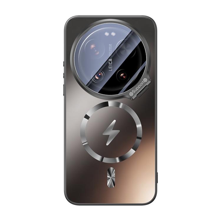For Xiaomi 17 Ultra Straight Edge Camshield Lens Frame Holder Magnetic Phone Case