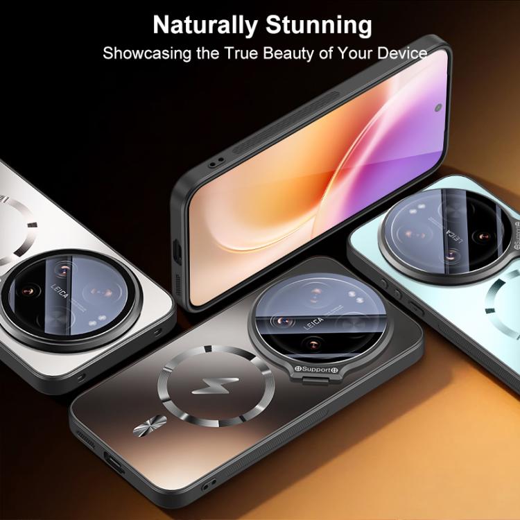 For Xiaomi 17 Ultra Straight Edge Camshield Lens Frame Holder Magnetic Phone Case