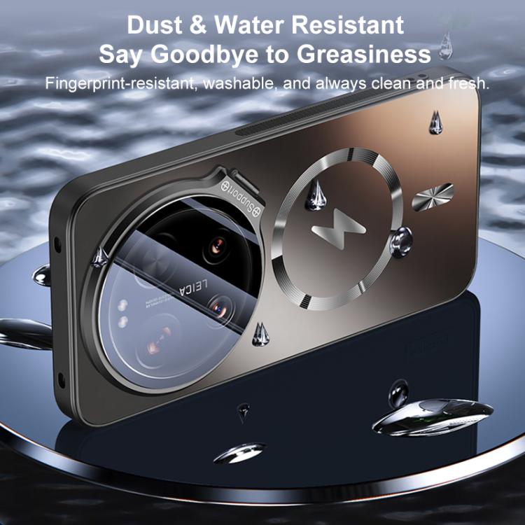 For Xiaomi 17 Ultra Straight Edge Camshield Lens Frame Holder Magnetic Phone Case