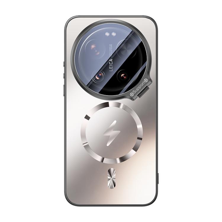 For Xiaomi 17 Ultra Straight Edge Camshield Lens Frame Holder Magnetic Phone Case
