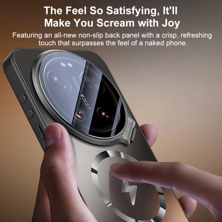 For Xiaomi 17 Ultra Straight Edge Camshield Lens Frame Holder Magnetic Phone Case