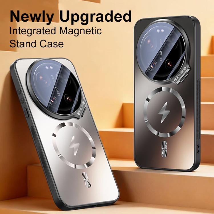 For Xiaomi 17 Ultra Straight Edge Camshield Lens Frame Holder Magnetic Phone Case