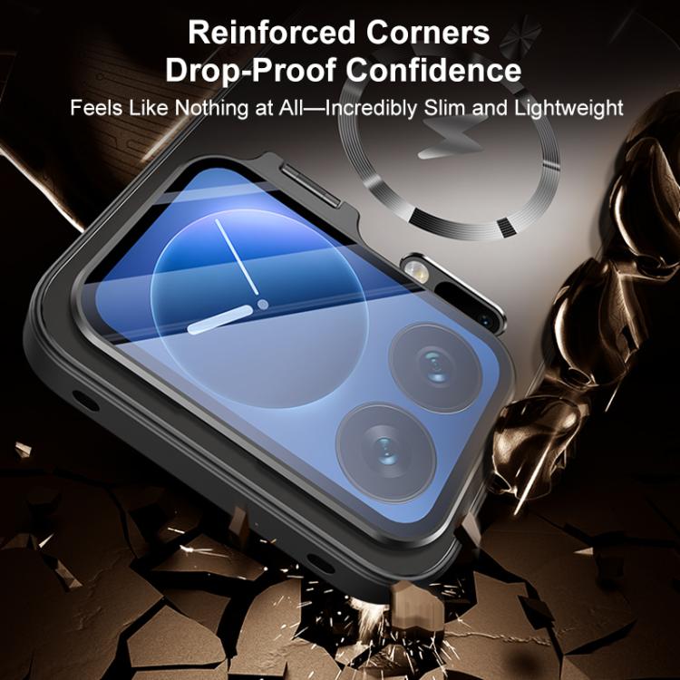 For Xiaomi 17 Pro Max Straight Edge Camshield Lens Frame Holder Magnetic Phone Case
