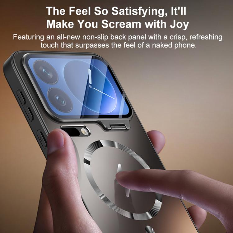 For Xiaomi 17 Pro Max Straight Edge Camshield Lens Frame Holder Magnetic Phone Case