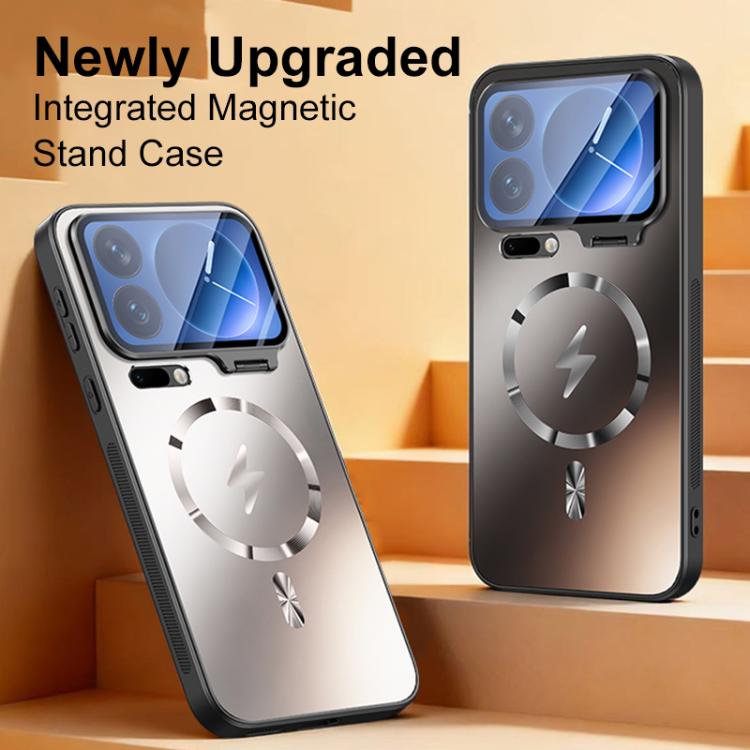 For Xiaomi 17 Pro Max Straight Edge Camshield Lens Frame Holder Magnetic Phone Case