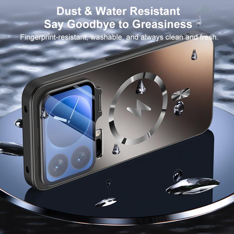 For Xiaomi 17 Pro Max Straight Edge Camshield Lens Frame Holder Magnetic Phone Case
