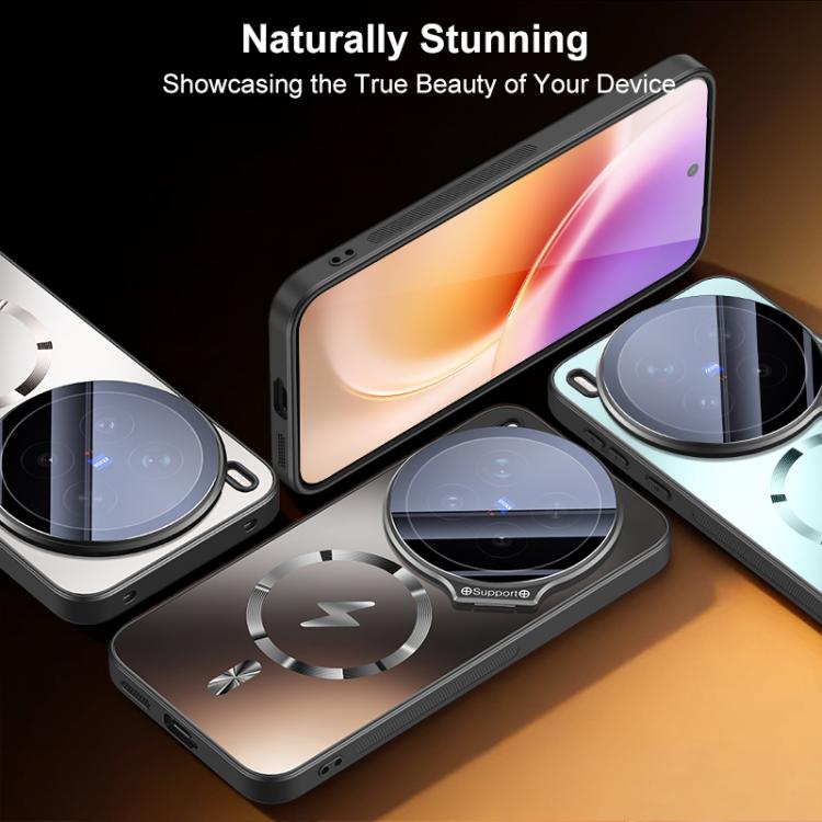 For vivo X300 Straight Edge Camshield Lens Frame Holder Magnetic Phone Case