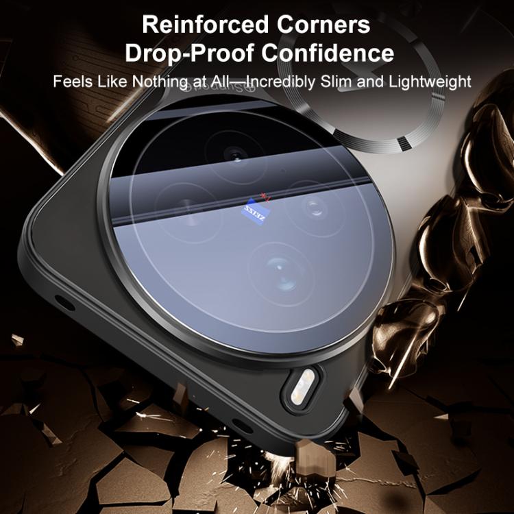 For vivo X300 Pro Straight Edge Camshield Lens Frame Holder Magnetic Phone Case