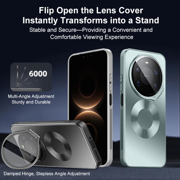 For Huawei Mate 80 Imitation Mate 80 Frosted Camshield Lens-Integrated Holder Phone Case