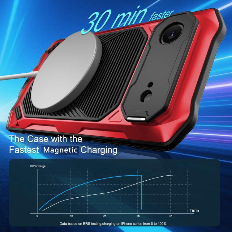For iPhone Air Metal Armor Construction IP65 Waterproof Magnetic Phone Case