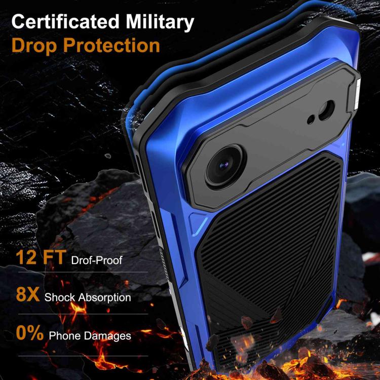 For iPhone Air Metal Armor Construction IP65 Waterproof Magnetic Phone Case