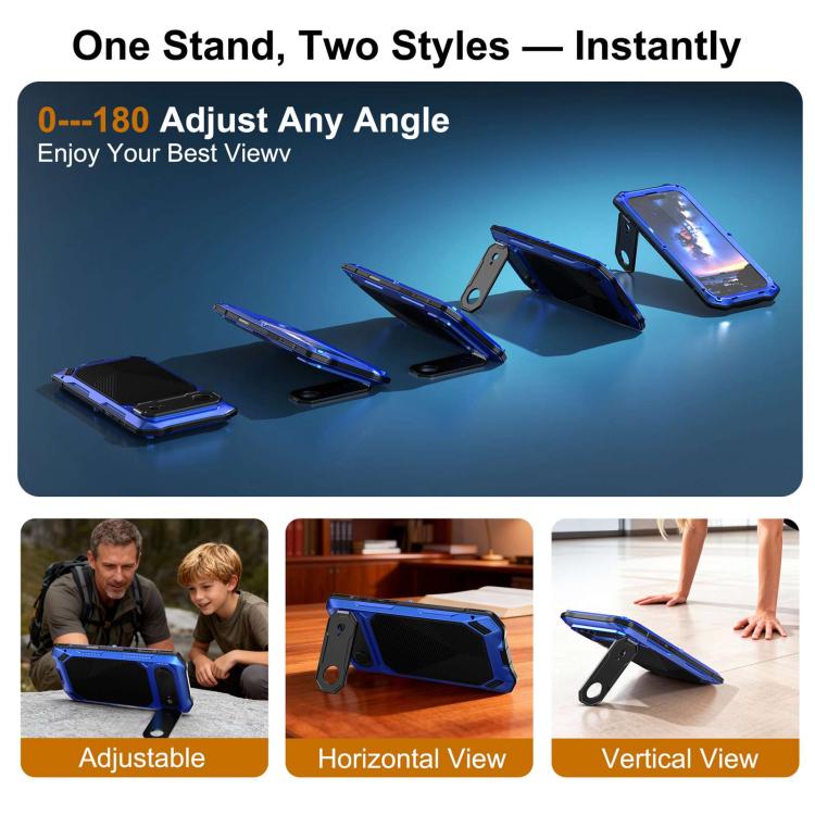 For iPhone Air Metal Armor Construction IP65 Waterproof Magnetic Phone Case