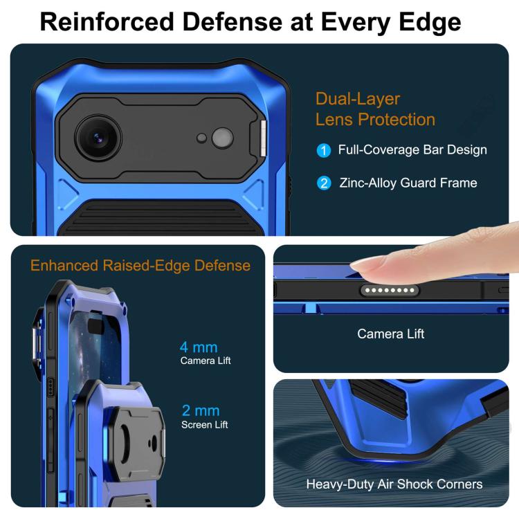 For iPhone Air Metal Armor Construction IP65 Waterproof Magnetic Phone Case