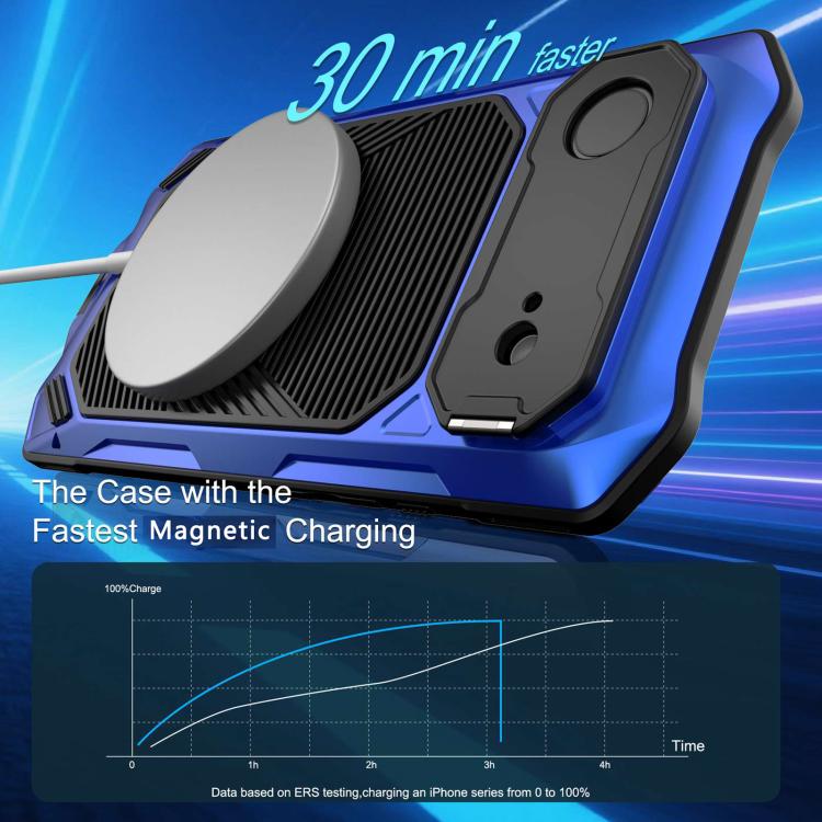 For iPhone Air Metal Armor Construction IP65 Waterproof Magnetic Phone Case