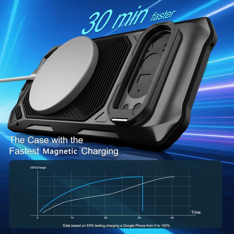 For Google Pixel 9/9 Pro/10/10 Pro Metal Armor Construction IP65 Waterproof Magnetic Phone Case