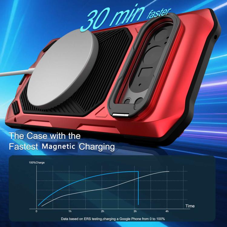 For Google Pixel 9/9 Pro/10/10 Pro Metal Armor Construction IP65 Waterproof Magnetic Phone Case